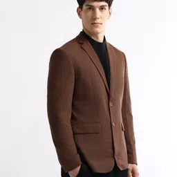 arrow Men Solid Single Breasted Formal Blazer image 2