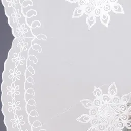 noise Net Embroidered White Women Dupatta image 4