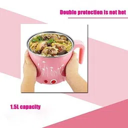 nimyank Electric Skillet Noodles Rice Cooker Thermal Insulation Cooking Pot 067 Travel Cooker image 2