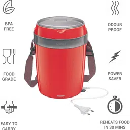 milton Euroline Futron Stainless Steel Electric Lunch Box, 4 Containers 4 Containers Lunch Box image 5