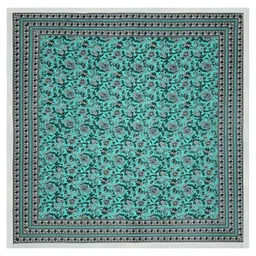 patricko Green Traditional 144 TC Cotton Double Queen Bedsheet With 2 Pillow Covers image 4