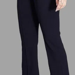 citysquad Pack of 2 Women Flared Dark Blue, Green Lycra Blend Trousers image 3