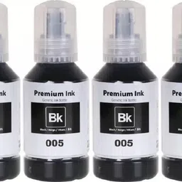 tequo 005 Ink Pack 4 for Epson M3140, M3170, M1120, M1140, M1180, M2140,M2170 Printers Black Ink Bottle-image-80