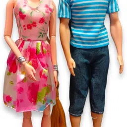 sabirat 2 Beautiful Happy Couple Doll Set For Kids, Foldable Arms & Legs-picture-17