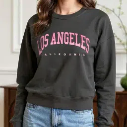 Shein Drop Shoulder Typographic Chest Print Sweatshirt image 1
