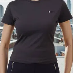 Shein Activewear Short Sleeve Logo Placement Print Fitted Crew Tshirt-picture-25