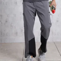 Shein Ankle Length Elasticated Drawstring Waist Panelled Trousers-image-5