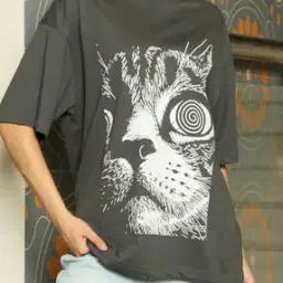 Shein Drop Shoulder Graphic Front Print Crew Tshirt-picture-28