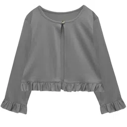 a.t.u.n. A T U N Girls Grey Cotton Cardigan-picture-33