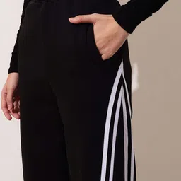 street9 Women Loose Fit Black Pure Cotton Trousers image 5