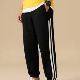 Men Solid White Track Pants-image-21