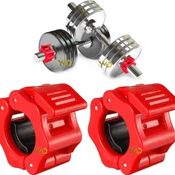 ymd 10 kg Steel Plates 2.5KGX4 Pc 4FT Curl & 4FT STRT 28mm Rod WIth Clamp Home Gym Combo image 2