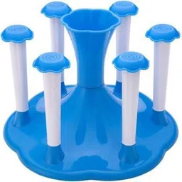 tdo Glass and Spoon Organiser for Glasses and Cutlery Glass Stand Plastic BLUE Plastic Glass Holder, Utility Rack-picture-15