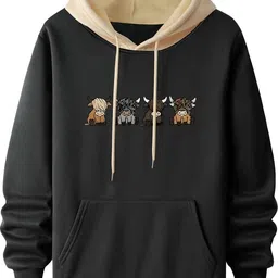 ridhudee Men Full Sleeve Graphic Print Hooded Sweatshirt image 1