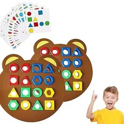 countrylink Geometric Shape & Color Matching Bell Puzzle & Educational for Toy Kids 3+-picture-10