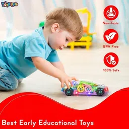 toyripple RotoBeam Concept Car 360° Spinning Transparent Gear Toy image 5