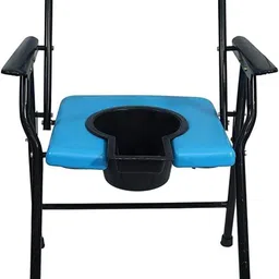 aman enterprises COMMODE CHAIR BLUE BLACK Commode Chair image 4