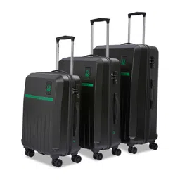 United Colors of Benetton Cobalt Set Of 3 Textured Hard Sided Trolley Bags-picture-35