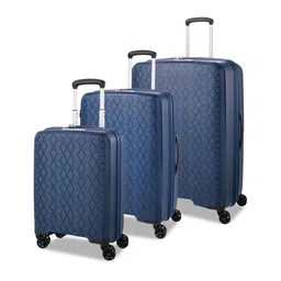VERAGE Diamond Set Of 3 Textured Hard-Sided Trolley Bags-picture-34