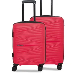 Nasher Miles Set Of 2 Red Textured Hard Sided Trolley Bags-picture-18