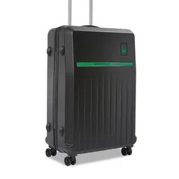 United Colors of Benetton Cobalt Textured Hard Sided Large Trolley Bag-76Cm image 2