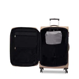 CARRIALL Pack of 2 Black & Beige Large & Medium Sized Luggage Combo image 4