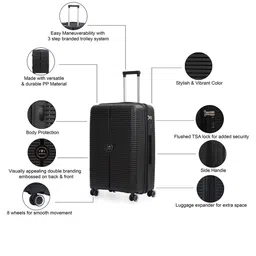 THe VerTicaL Textured Hard-Sided Medium Trolley Bag 61Cm image 2