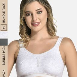 StyFun Pack Of 2 Cotton Non Padded Super Support Bra-picture-37