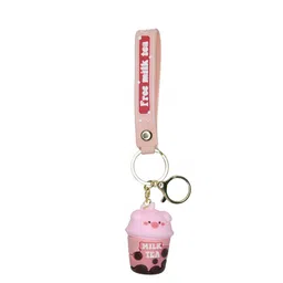 Wonderland Kids Pig Milk Tea Rubber Key Chain-picture-15