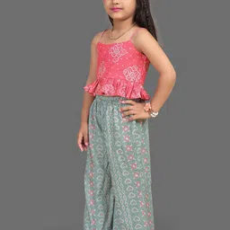 BAESD Girls Printed Top with Palazzos image 3