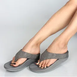 Carlton London Grey Ethnic Comfort Sandals-image-76
