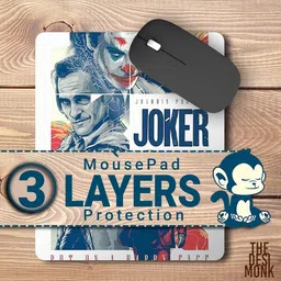 The Desi Monk Joaquin Phoeni x Joker Anti Skid Mouse Pad for Laptops and Computers Non Slip Base Mousepad image 4