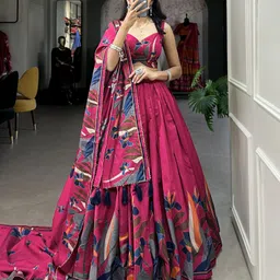 tkm Self Design Semi Stitched Lehenga Choli image 2