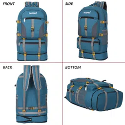 sky spirit Travel Rucksack & Wheeled Duffle Bag Combo for Trekking and Tours Rucksack - 70 L image 5