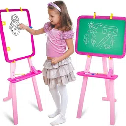 sabirat Girls 5 In 1 Dual Side Easel Activity Board Educational For Learning image 1