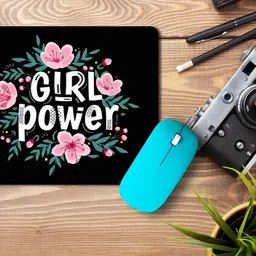 RAJEEC Girl Power Qoutes Printed Mouspad Non Slip Base Mousepad image 2