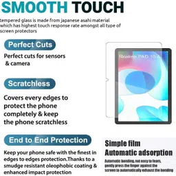 Valimai Tempered Glass Guard for realme Pad 10.4 inch with Wi-Fi+4G Tablet, Premium Glass Anti Scratch 9H Hardness image 3