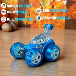 magic moments 360° Rotating Remote Control Stunt Car 9802 with Rechargeable Battery image 2