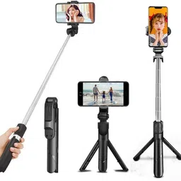 wazny Portable Selfie Stick, Extendable Selfie Stick with Tripod Stand and Detachable Wireless Bluetooth Remote, Ultra Compact Selfie Stick for Mobile Tripod Bracket, Tripod-image-10