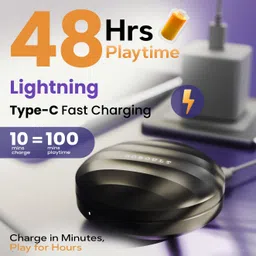 goboult W35 with 48 Hrs Battery Life,4 Mic ENC, Wavy Shell Design, Lowest Latency, 5.4v Bluetooth Headset image 4