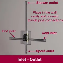 prestige Flora Concealed Body High Flow Diverter Full Set with 8x8 Ultra Slim Shower Flora Concealed Body High Flow Diverter Full Set with 8x8 Ultra Slim Shower Diverter Faucet image 3