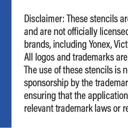 bikazoom Badminton Stencil Card VCTR01 Logo Stencil image 3