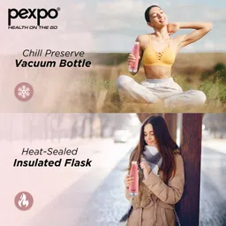 pexpo 24 Hrs Hot and Cold ISI Certified ,Espresso Vacuum insulated Water Bottle 500 ml Flask image 5
