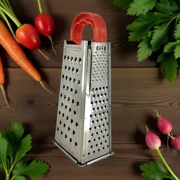 india pride by india pride jaisco Stainless Steel Handy Grater Chipse slicer 6 Function Multi Purpose kaddukas Vegetable & Fruit Grater & Slicer image 5