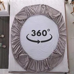 dream care King Size Fitted Terry Cotton Breathable, Stretchable, Waterproof Mattress Cover image 5