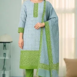 Unstitched Pure Cotton Salwar Suit Material Printed-image-44