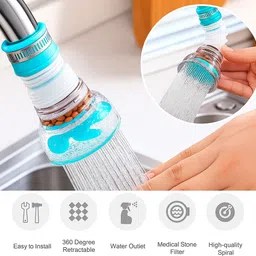 fauter pack of 3 Water Saving Faucet Adjustable Tap Mount Water Filter Health Faucet Health Faucet image 3