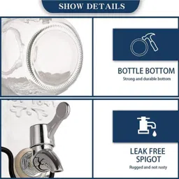 armin 4 L Glass Table Top Manual Water Dispenser image 5