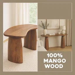 timbertribe Mango Wood Desk | Office Desk | Wooden Office Table for Work from Home Solid Wood Computer Desk image 3