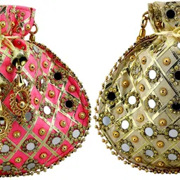 lookingfab Women Pink Potli-picture-40